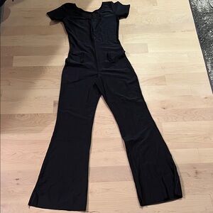 Vintage DANSCO Bell Bottom Black Dance Costume Jumpsuit - Medium